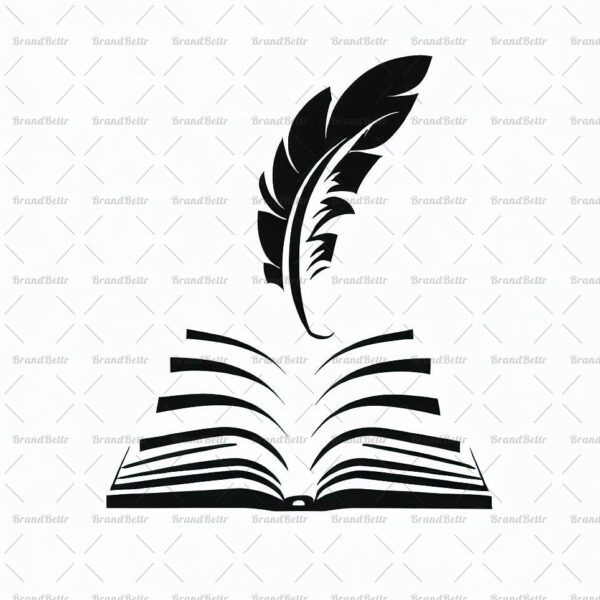 Offenes Buch und Feder